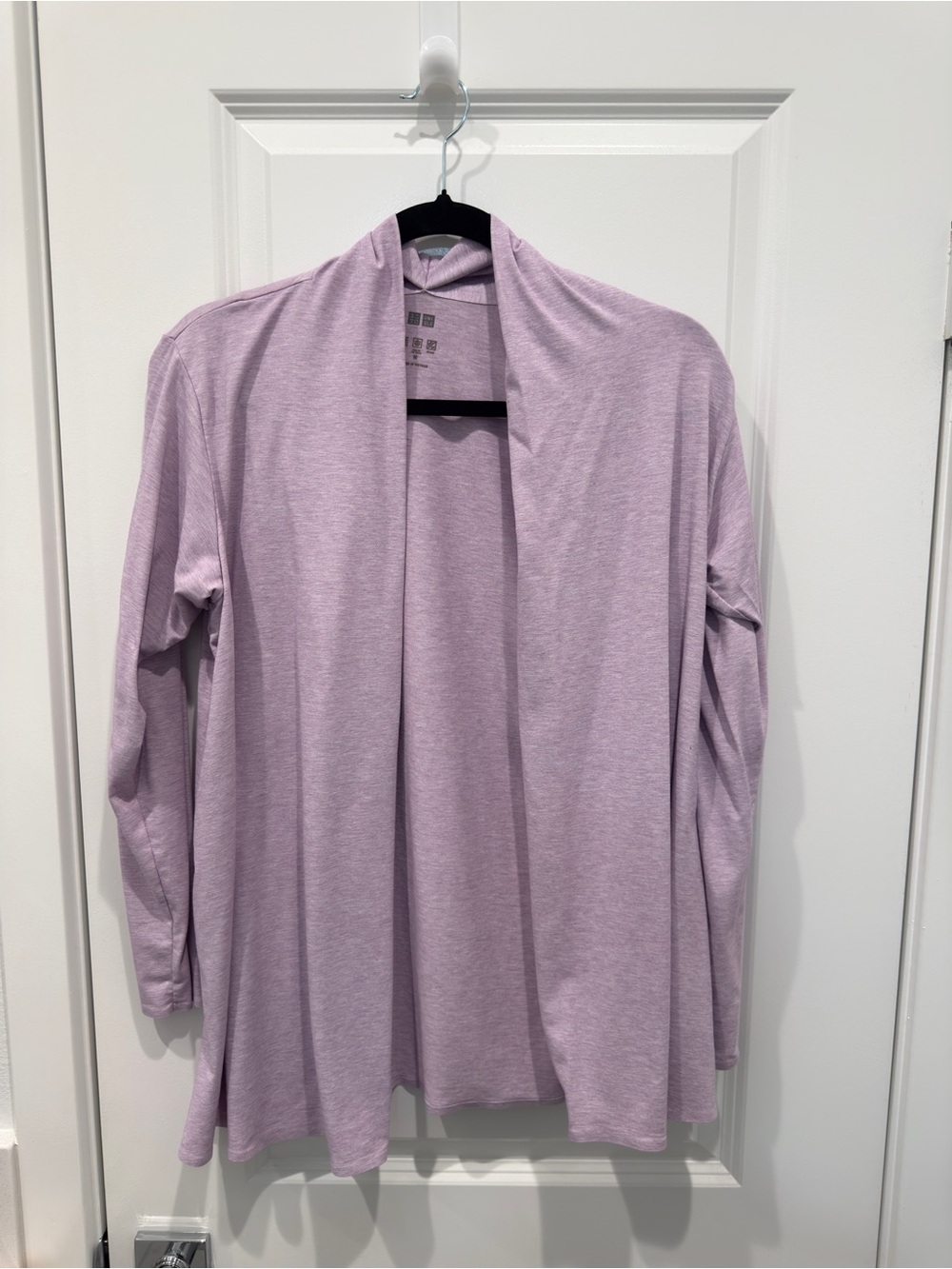 Uniqlo Lavender Open-Front Lightweight Cardigan